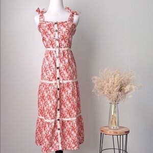 Spartina 449 Baylor Pink House Boho Linen Dress